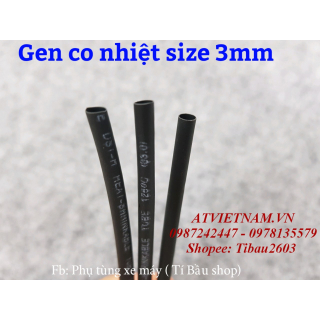 Ống Gen Co Nhiệt Phi 3mm ( 1 Bó 10m )