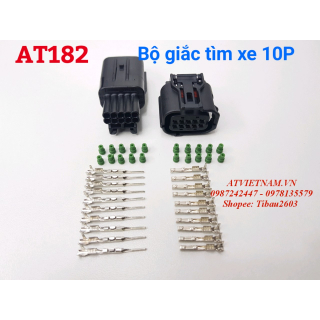 Bộ Giắc 10 Lỗ Giắc Tìm Xe 10P Chống Nước - AT182 ( Bịch 5 bộ)